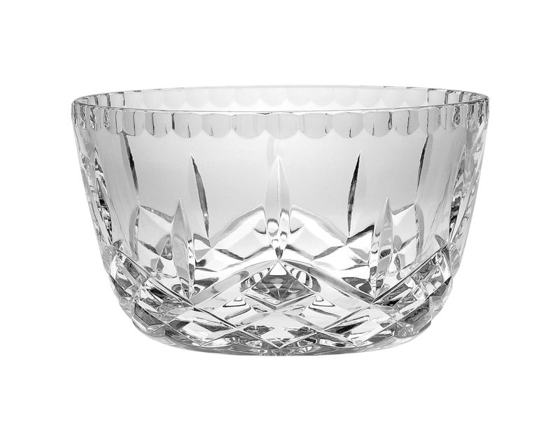 Barski Handcut Glass - Bowl - 6" Diameter - Crystal Glass - Mouth Blown- for - Candies - Nuts - Small - Made in Europe